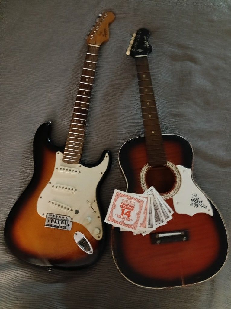 GUITARS!!!!! FENDER AND STELLA