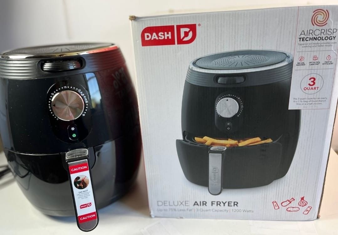 Dash Deluxe Electric Air Fryer + Oven Cooker with Temperature Control #880