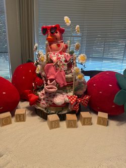 Baby Shower Strawberry Diaper Cake