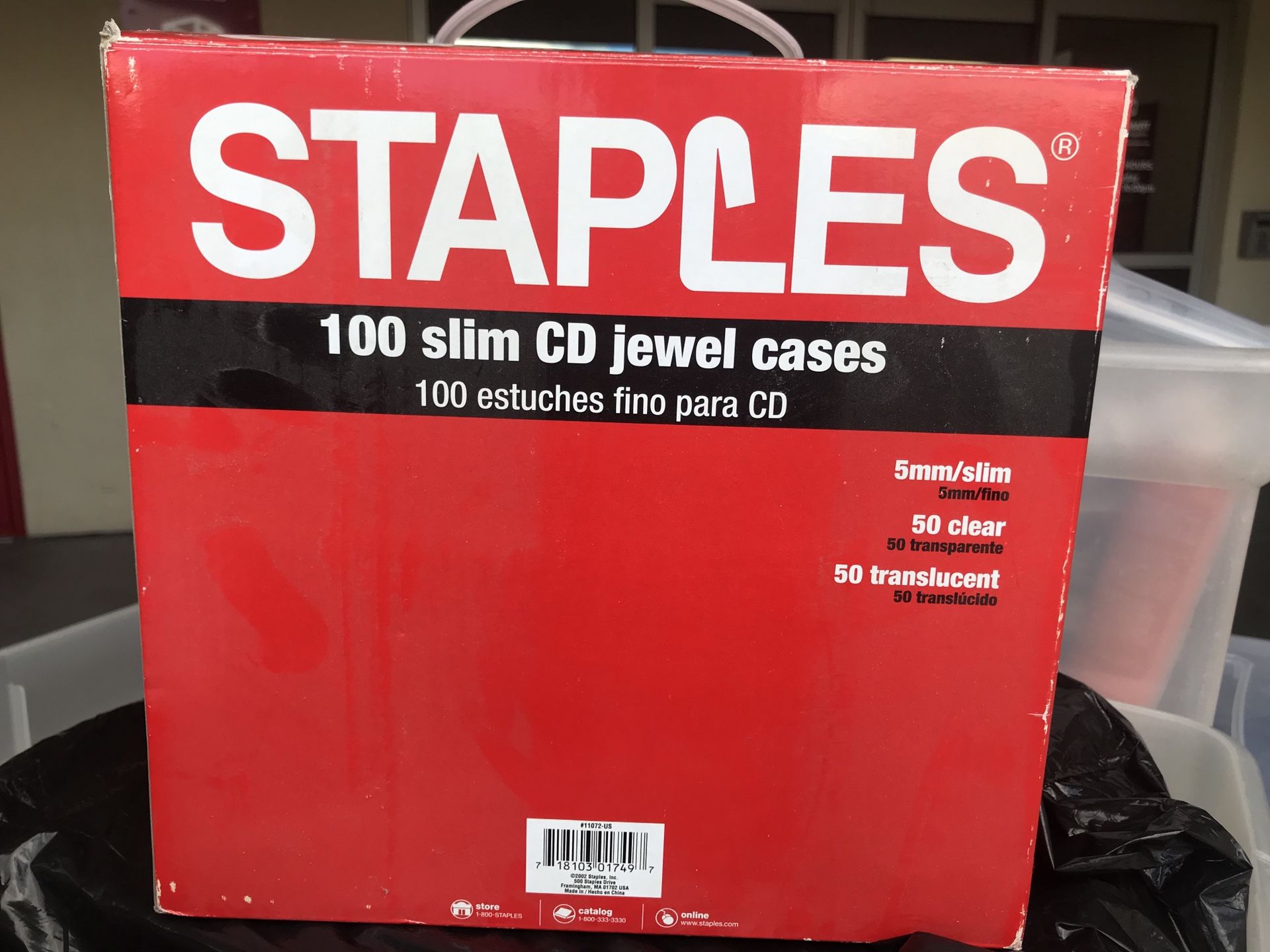 50 CD clear plastic cases- staples brand. New never used.