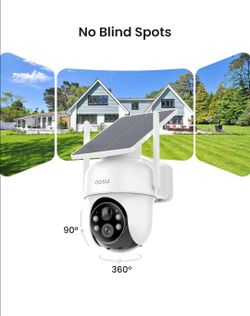 AOSU Solar-Powered, Home Security Cameras System