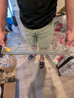 24 inch towel rack with glass shelf