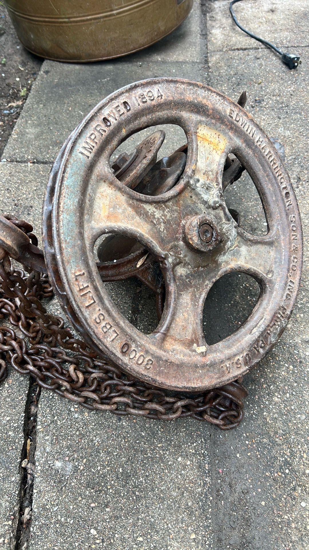 Vintage chain hoist