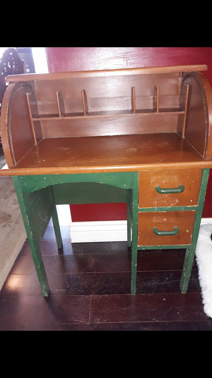 Antique Child's Roll Top Desk / without the roll top