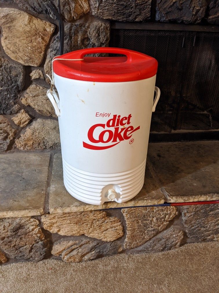 Giant Vintage Diet Coke Sideline Water Dispenser / Cooler