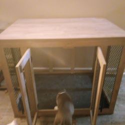 Wooden Dog Kennel With French doors