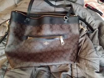 Coach large leather bag