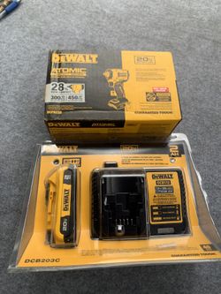 Dewalt Atomic 20V Lithium-Ion Cordless 3/8 in. Impact Wrench Kit with 2 Ah Battery and Charger