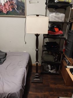 55" High Blackened Bronze Vintage Floor Lamp
