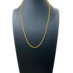 22” 22K Yellow Gold Franco Chain