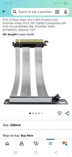 
PCIE 5.0 Riser Cable