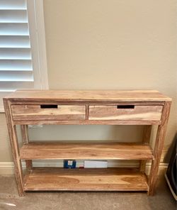 Wood console table