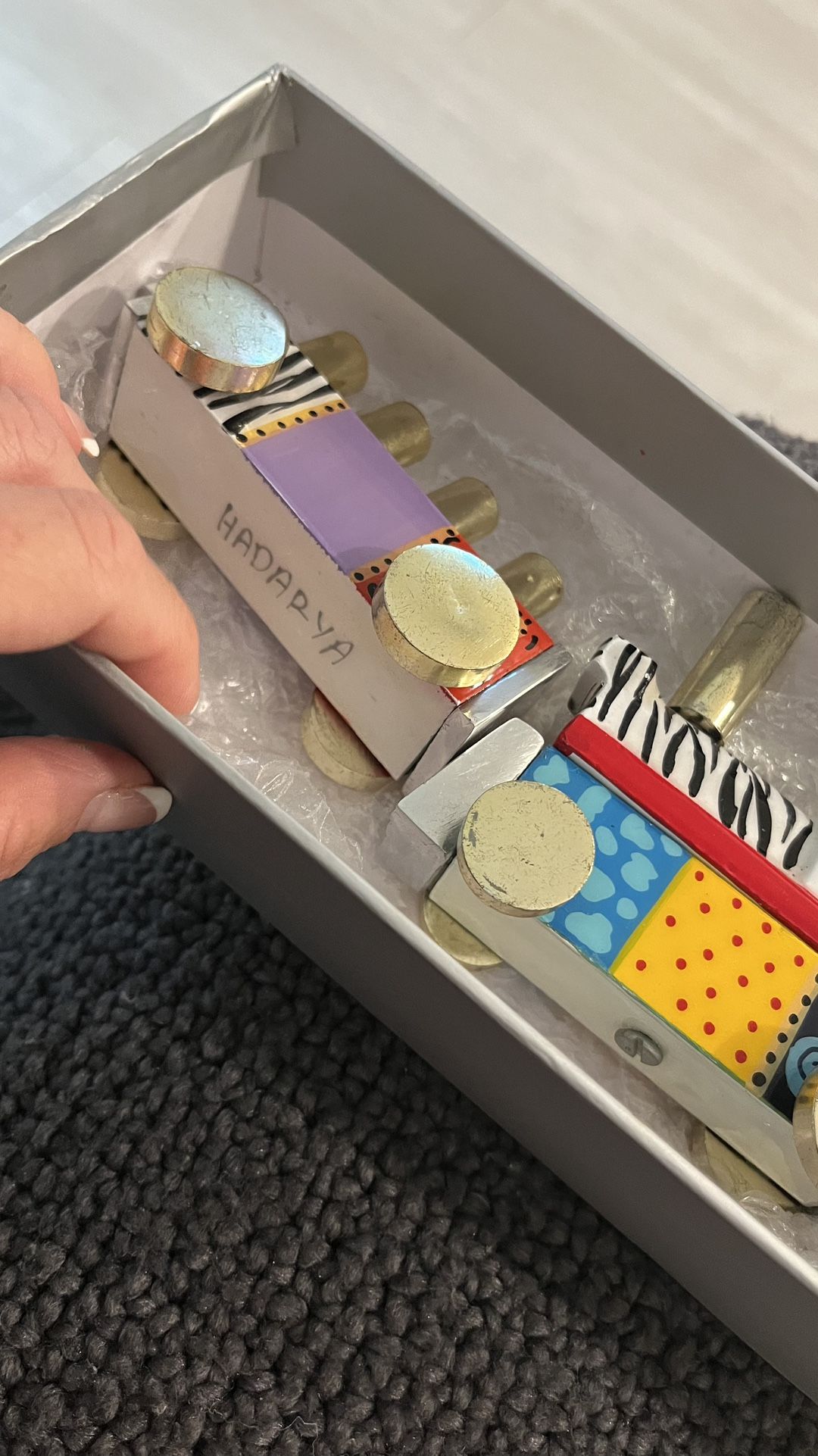 Hanukkah Kids Menorah Colorful Train