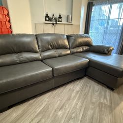 Faux Leather sectional For Sale 