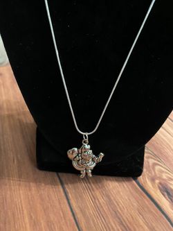 Santa charm necklace