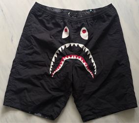 Bathing Ape reversible space camo shark shorts size 2XL