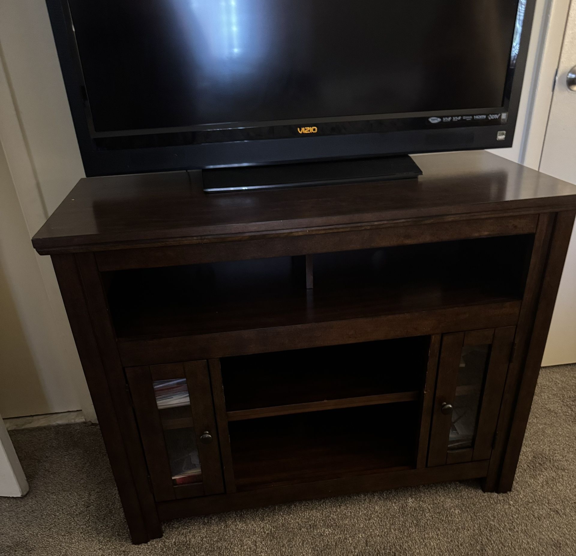 40 Inch Television Stand Oak Wood