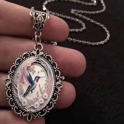 🔥SILVER PLATED Hummingbird Pendant Necklace