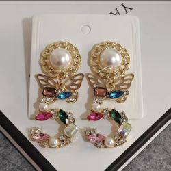 14k Designer Statement Earrings 