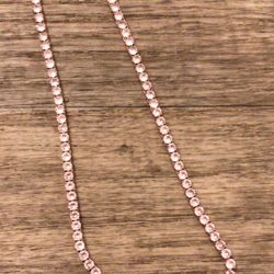 Pink An Rose Gold Diamond Chain
