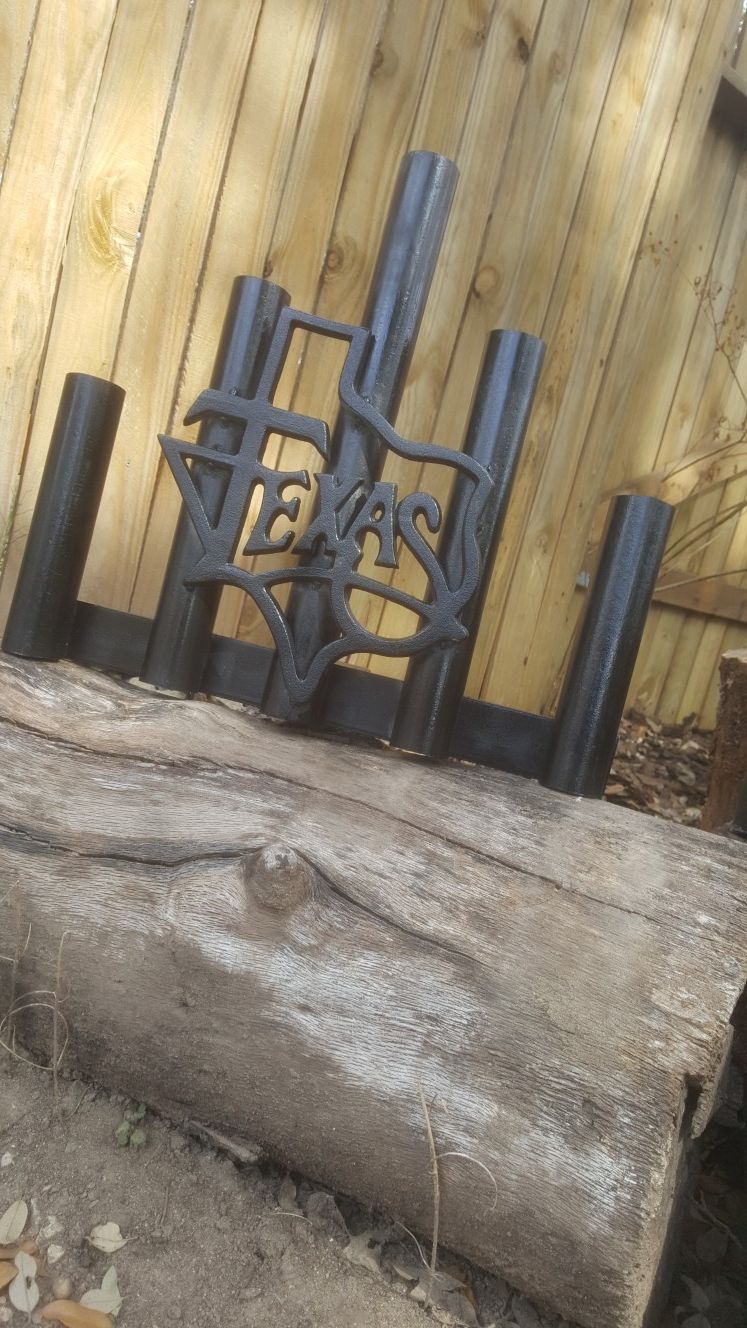 Fishing rod holder tow hitch reciver (very nice Texas emblem)