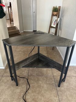 Counter height table with power outlet