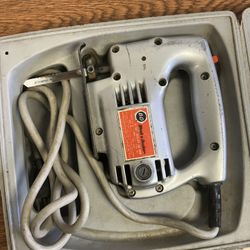 Vintage Black and Decker Electric Jigsaw with Original Case