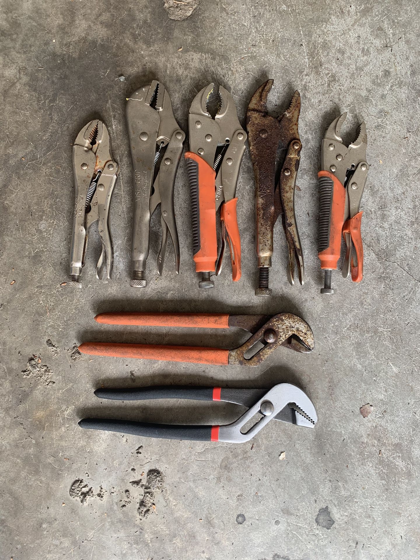 Various Adjustable and Locking Pliers