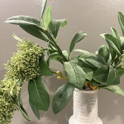 Tall Vase With Real To Touch Faux Plant