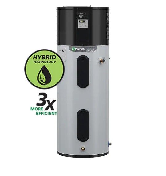 A.O. Smith Signature 900 50 Gallon Tall 4500 Double Element Electric Water Heater Hybrid Heat Pump