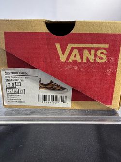 Vans Authentic Elastic Toddler Shoes Size 2T – Camo Camouflage Sneakers w/ Original Box