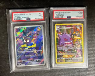 PSA 9 Mint Pokémon Cards Gastly & Gengar Lot