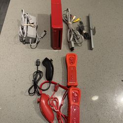 Red Wii Bundle – Loaded with games  – Ready to Play