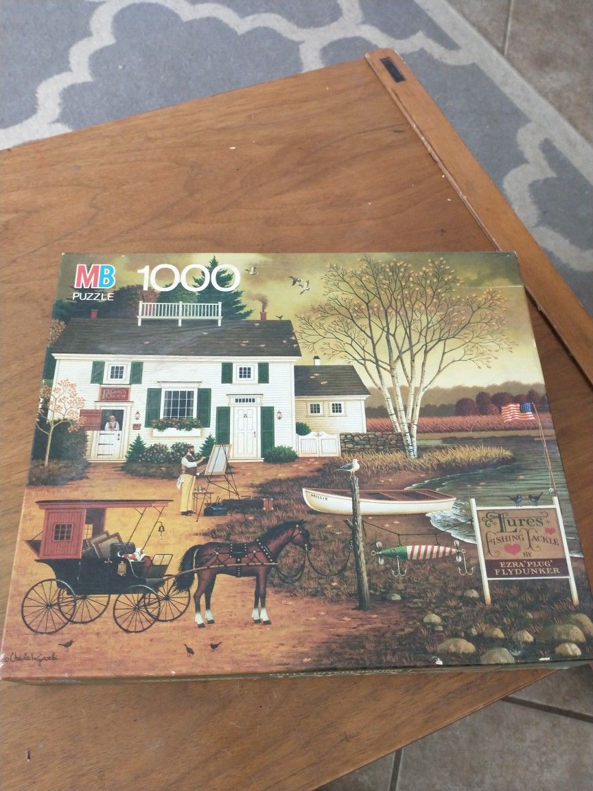 Vtg 1991 New Charles Wysocki's 1000 Piece Jigsaw Puzzle "Americana" 4679-21