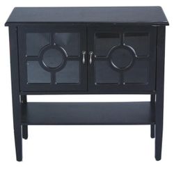 Lattice Glass Console Cabinet 