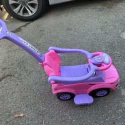 Toddler Pink Push Car