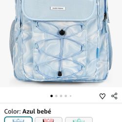 Choco Mocha School Backpack for Teenage Girls, Baby Blue, Daypack Backpacks