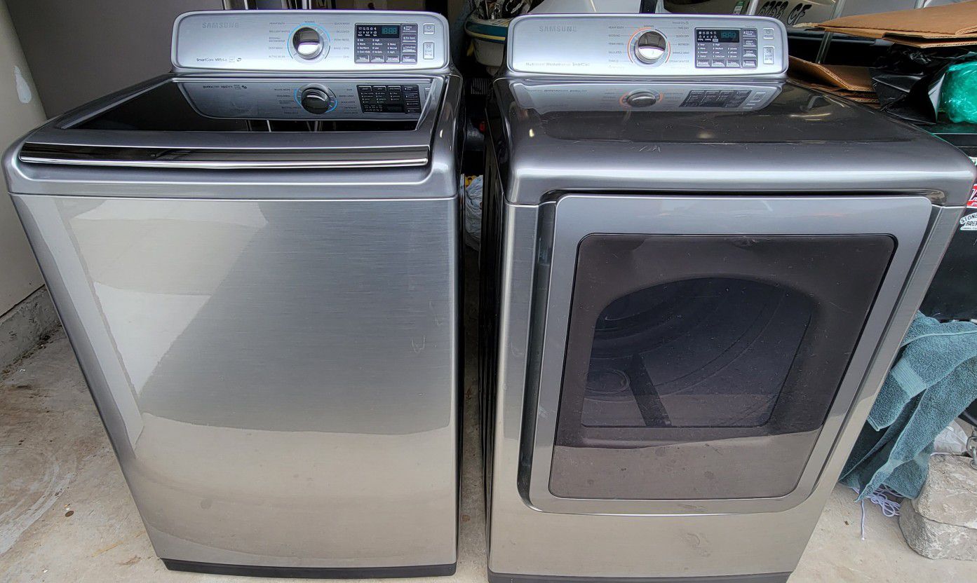 Samsung Platinum Washer and Gas Dryer Set