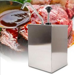 Soy Sauce Pump Dispenser Stainless Steel Condiment Syrup Pressing Pump Station 4L