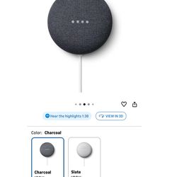 Google Nest Mini 2nd Generation Smart Speaker with Google Assistant- Charcoal