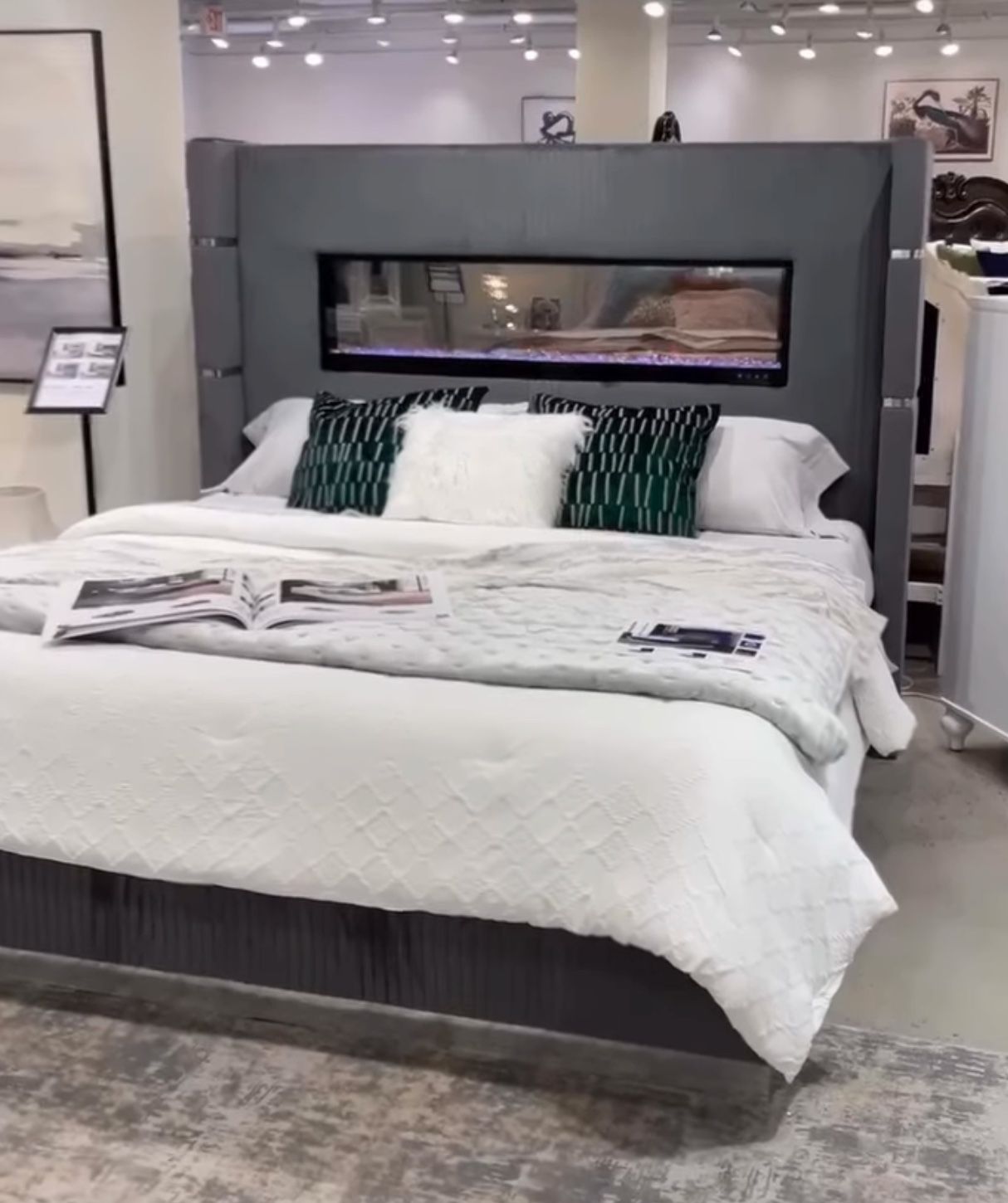 New Bedframe In Box With Fireplace Finance Available No Credit Needed