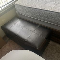 Leather Ottoman 