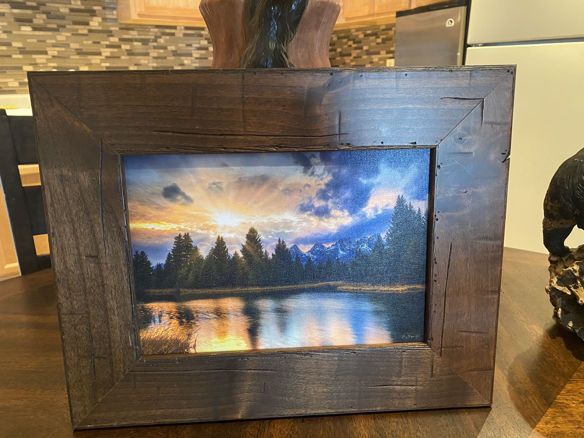 Wooden scenery picture