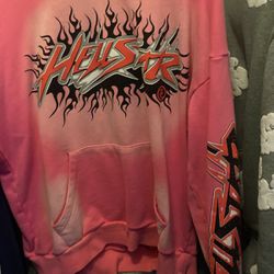 Hellstar Pink & Red Hoodie Pullover