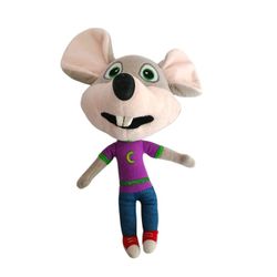 Chuck E Cheese Doll Plush Toy Mouse Big Head Mascot Stuffed Animal 9 Inch.