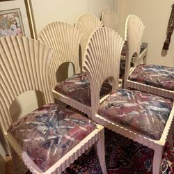 6 Seashell dining Chairs