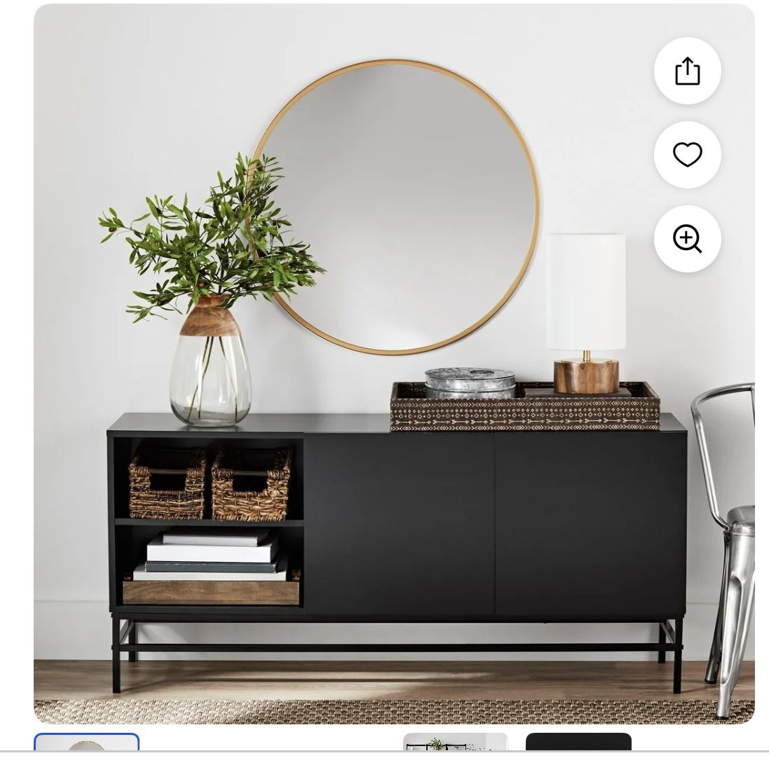 Mainstays Sumpter Park Console Table, Black