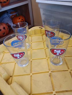 49 ers glasses 5.00 each need gone
