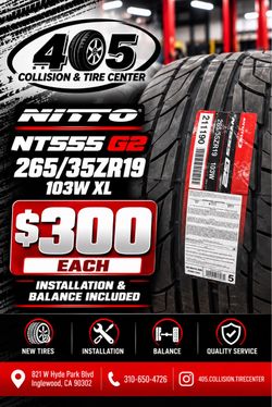 BRAND NEW Nitto NT555 G2 tires