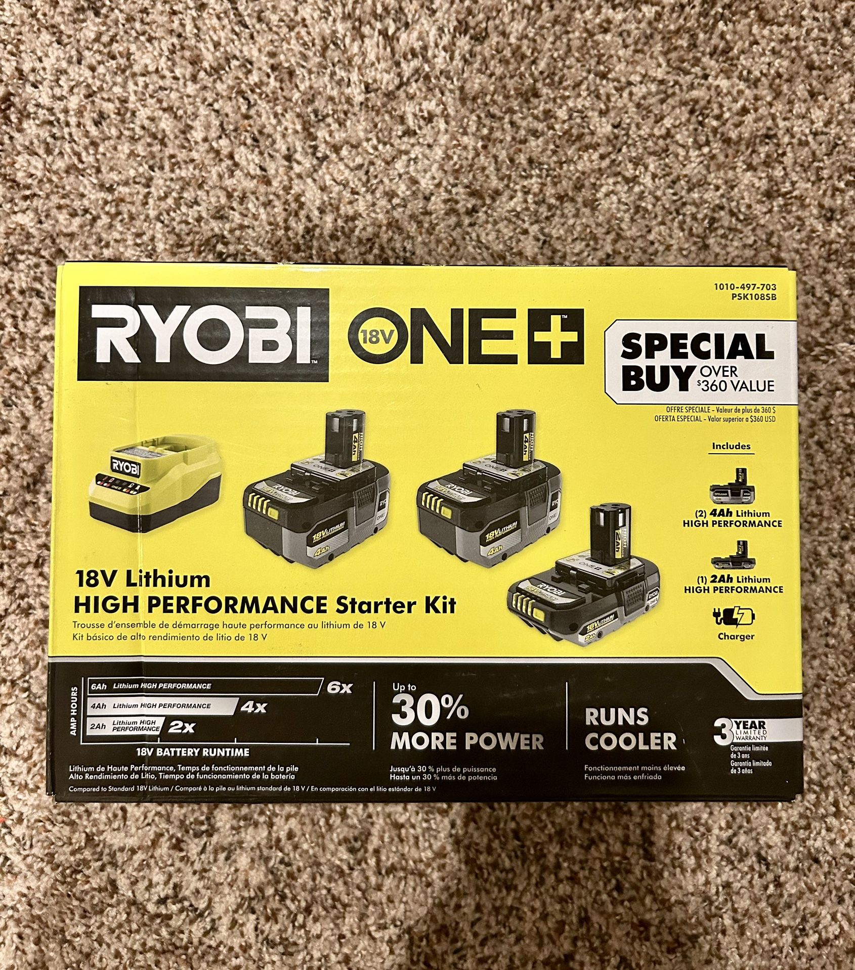 RYOBI One+ 18V Starter Kit